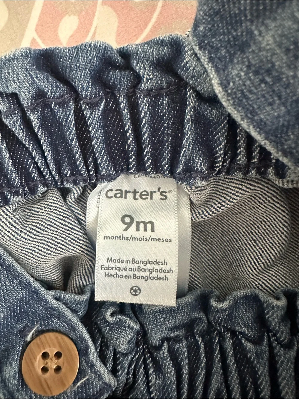 Carter's Blue Denim Suspender Skirt